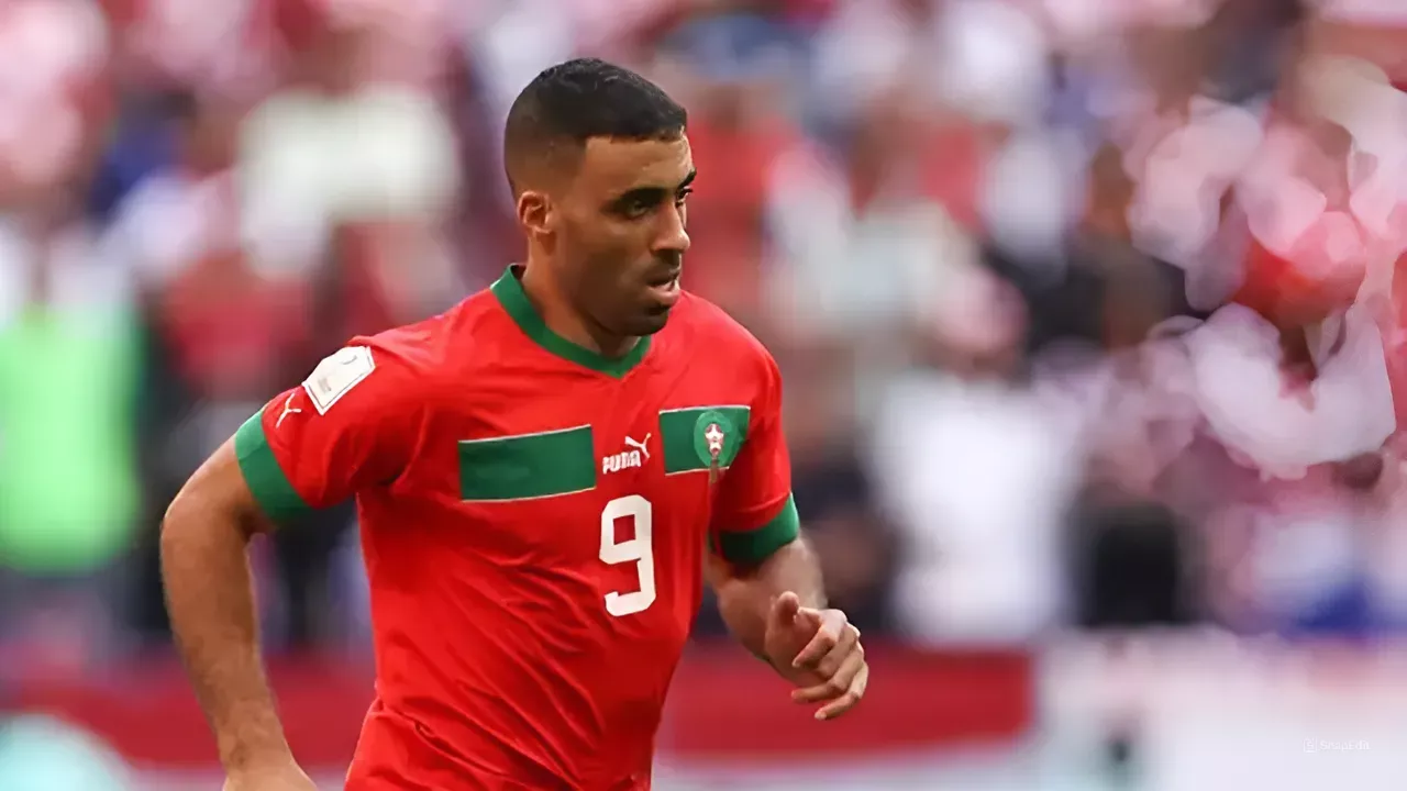 حمد الله لاعب المنتخب المغربي